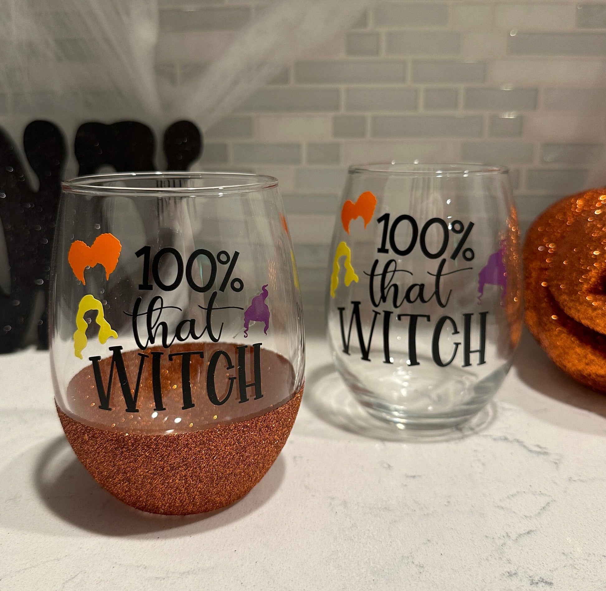 100% that Witch Stemless Wine Glass