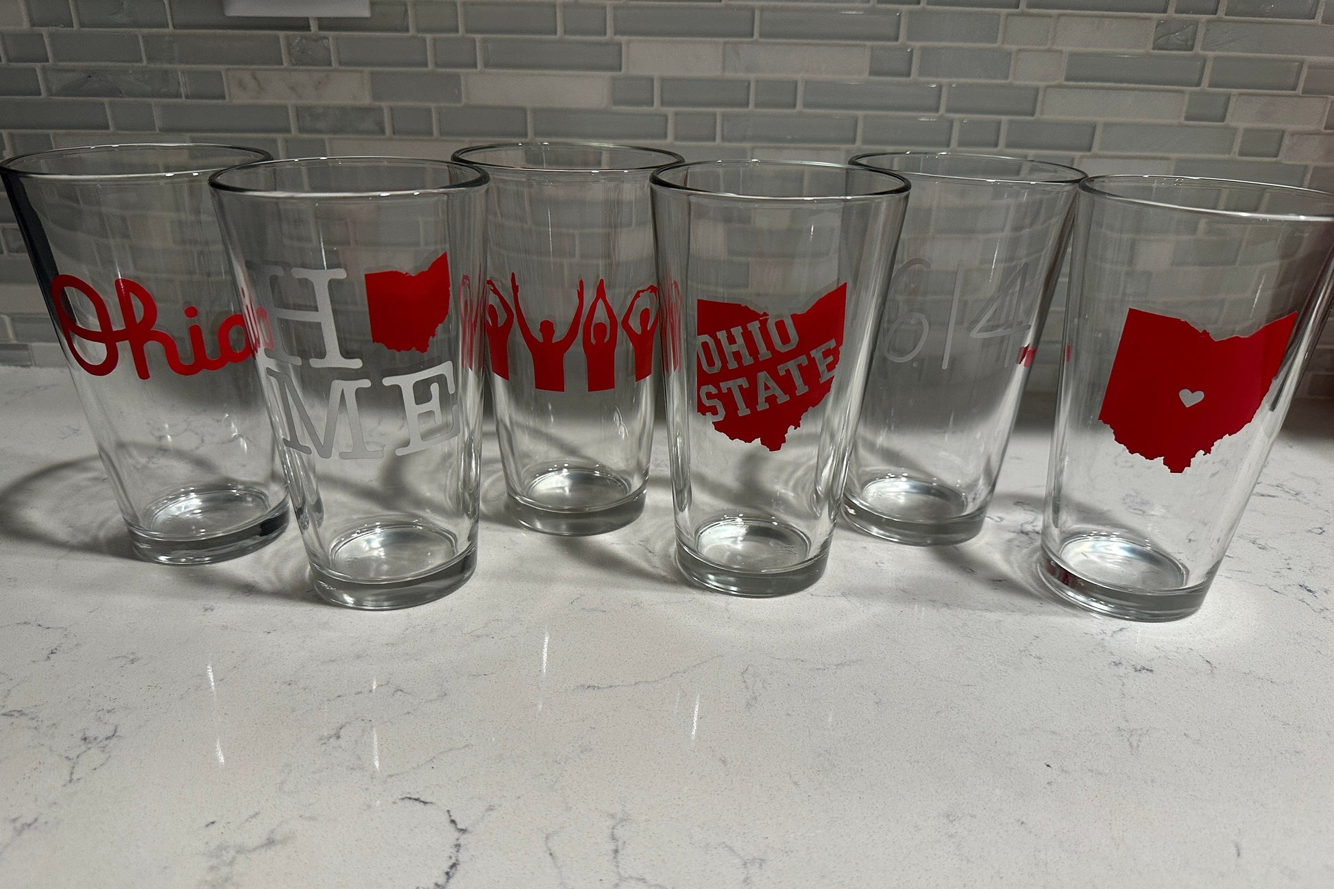 OHIO Silhouette Pint Glass