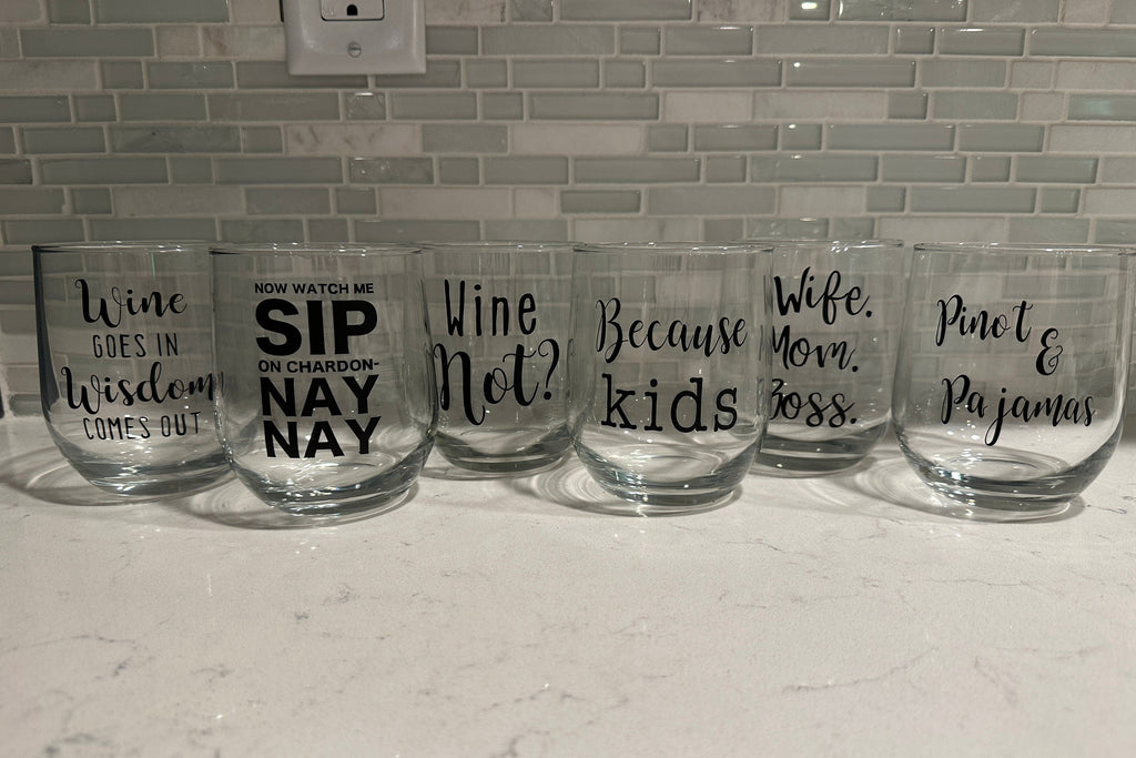 Wine Not? Stemless Wine Glass