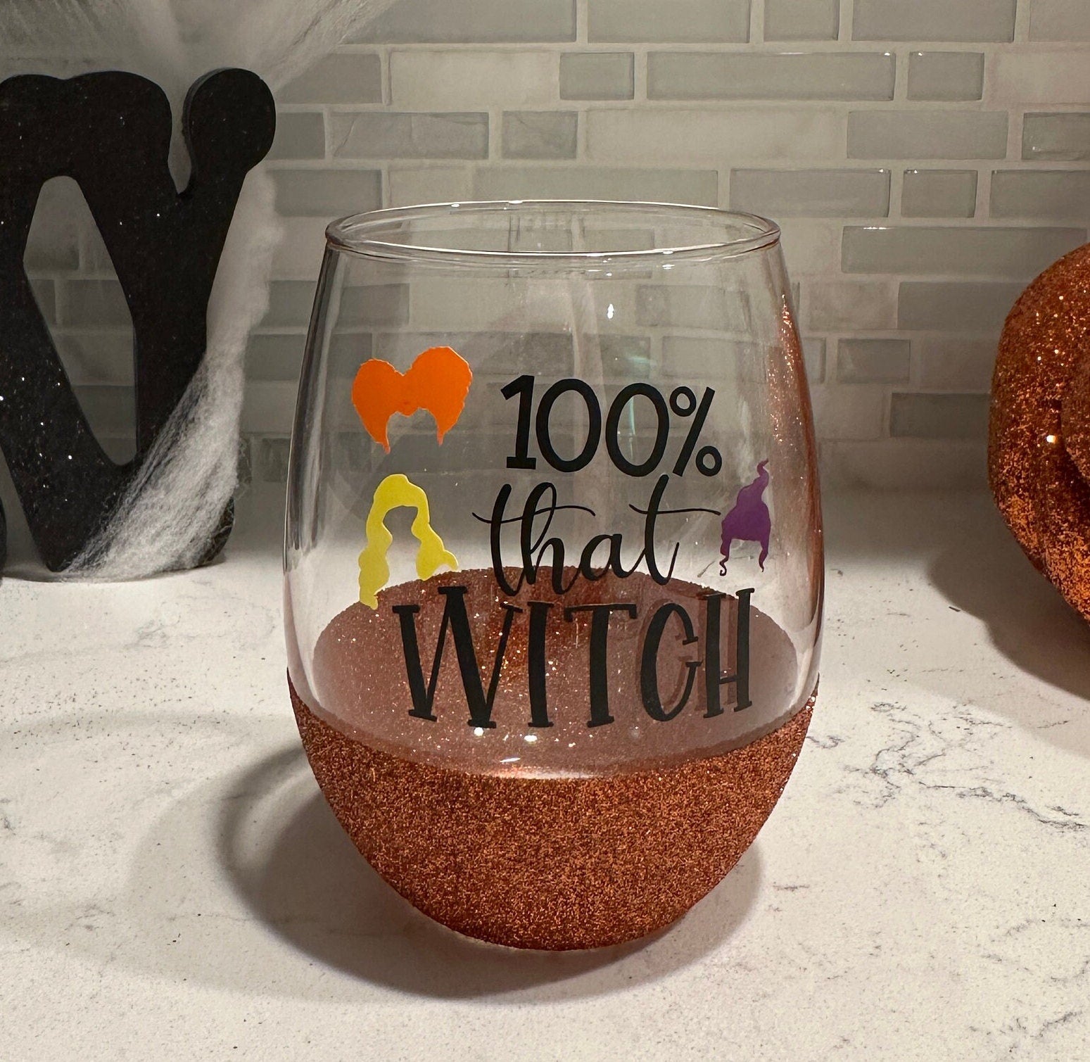 100% that Witch Stemless Wine Glass