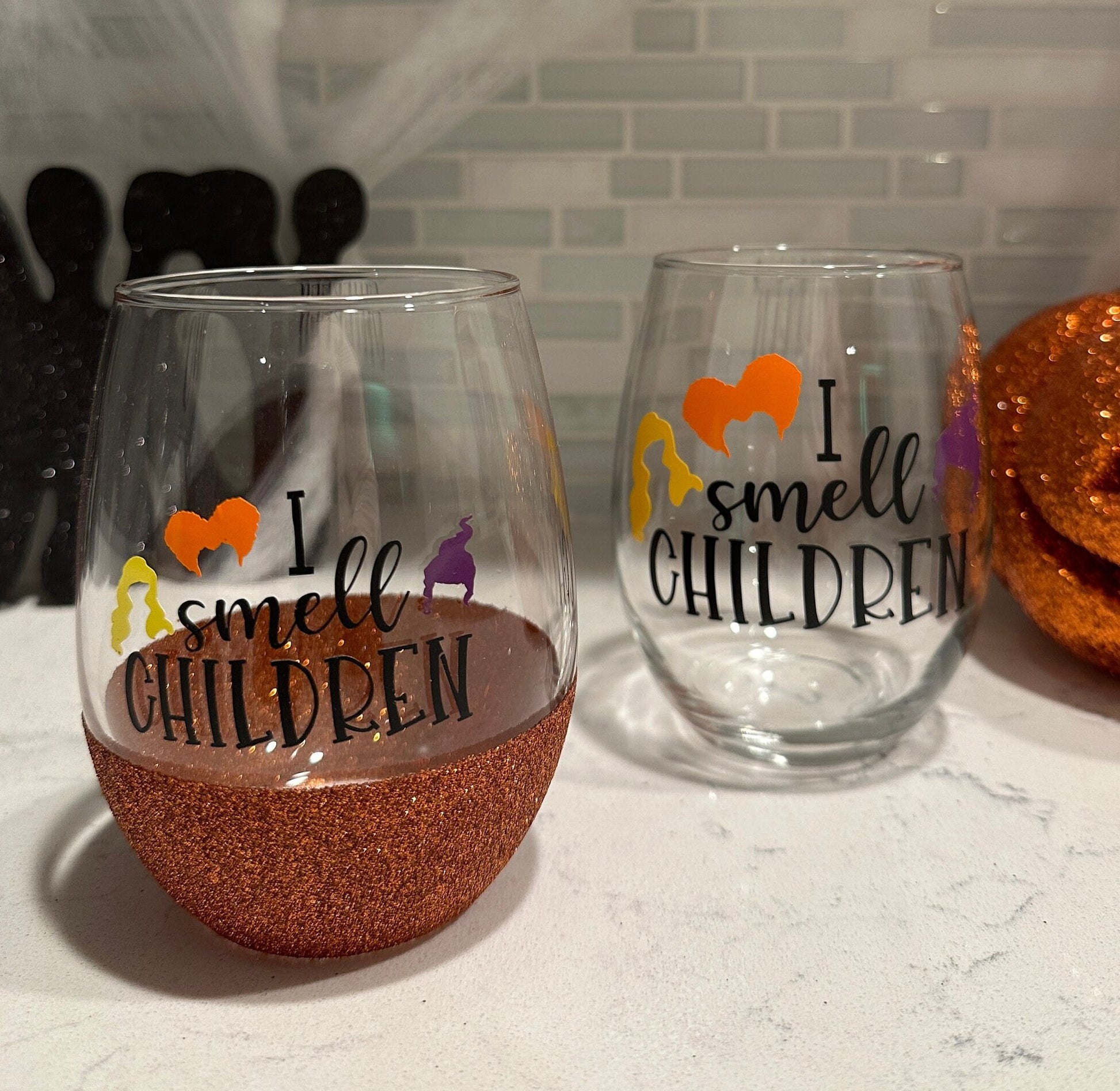 I Smell Children Stemless Wine Glass