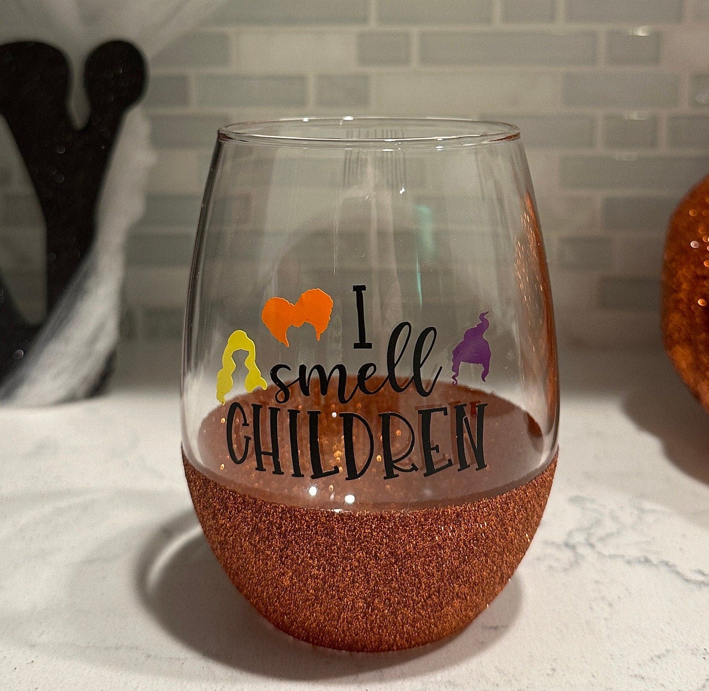 I Smell Children Stemless Wine Glass