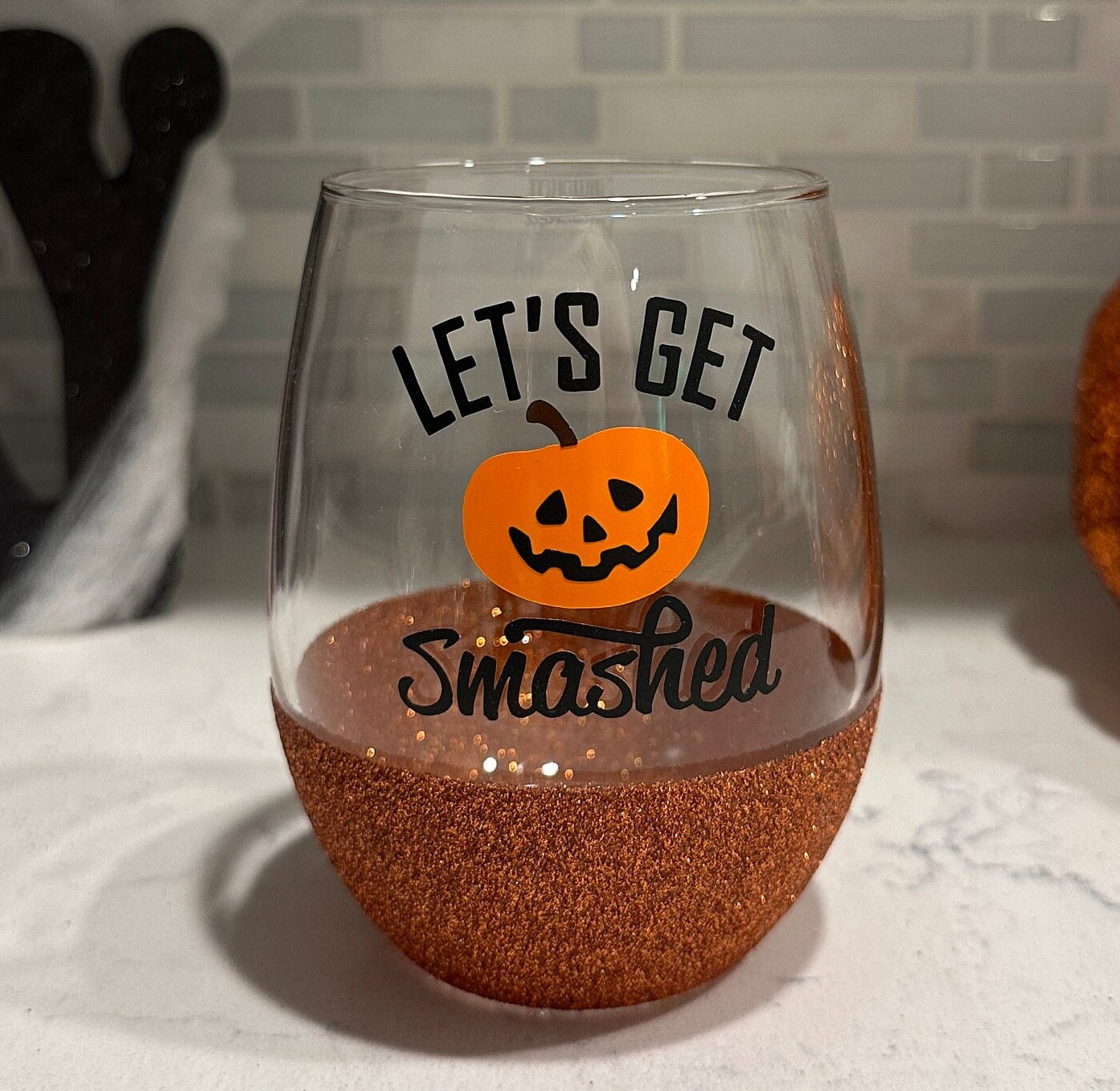Let’s Get Smashed Stemless Wine Glass