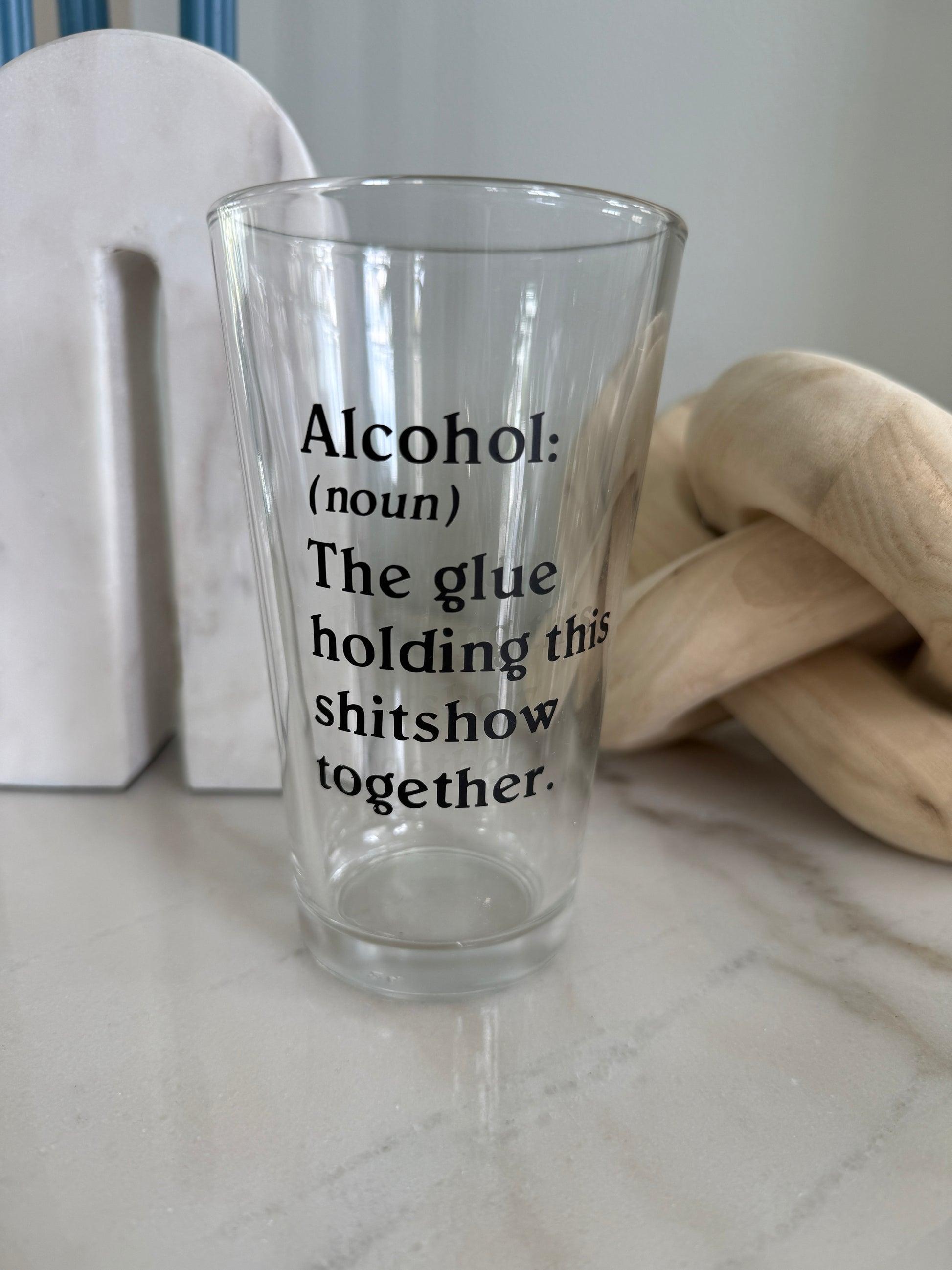 Alcohol (noun) Pint Glass