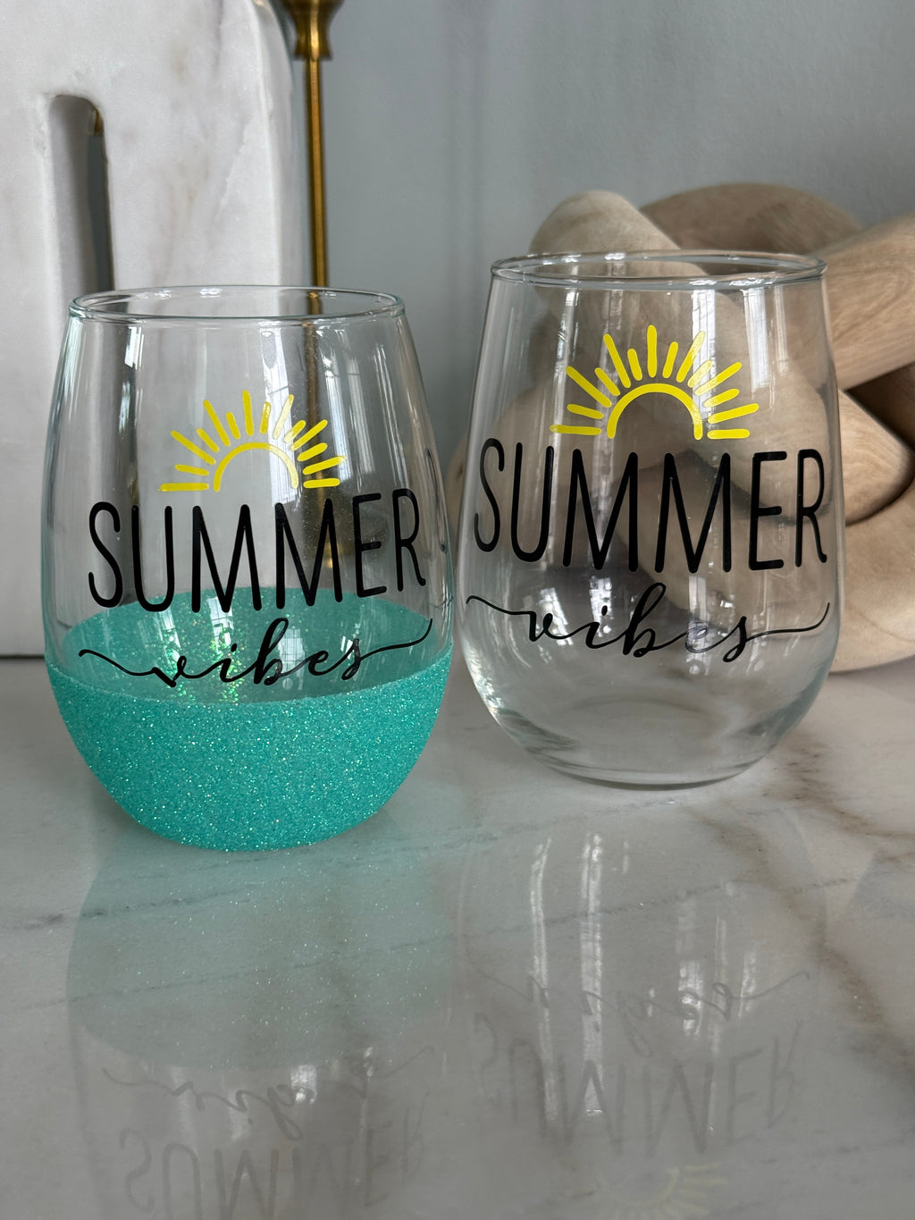 Summer Vibes 2 Stemless Wine Glass