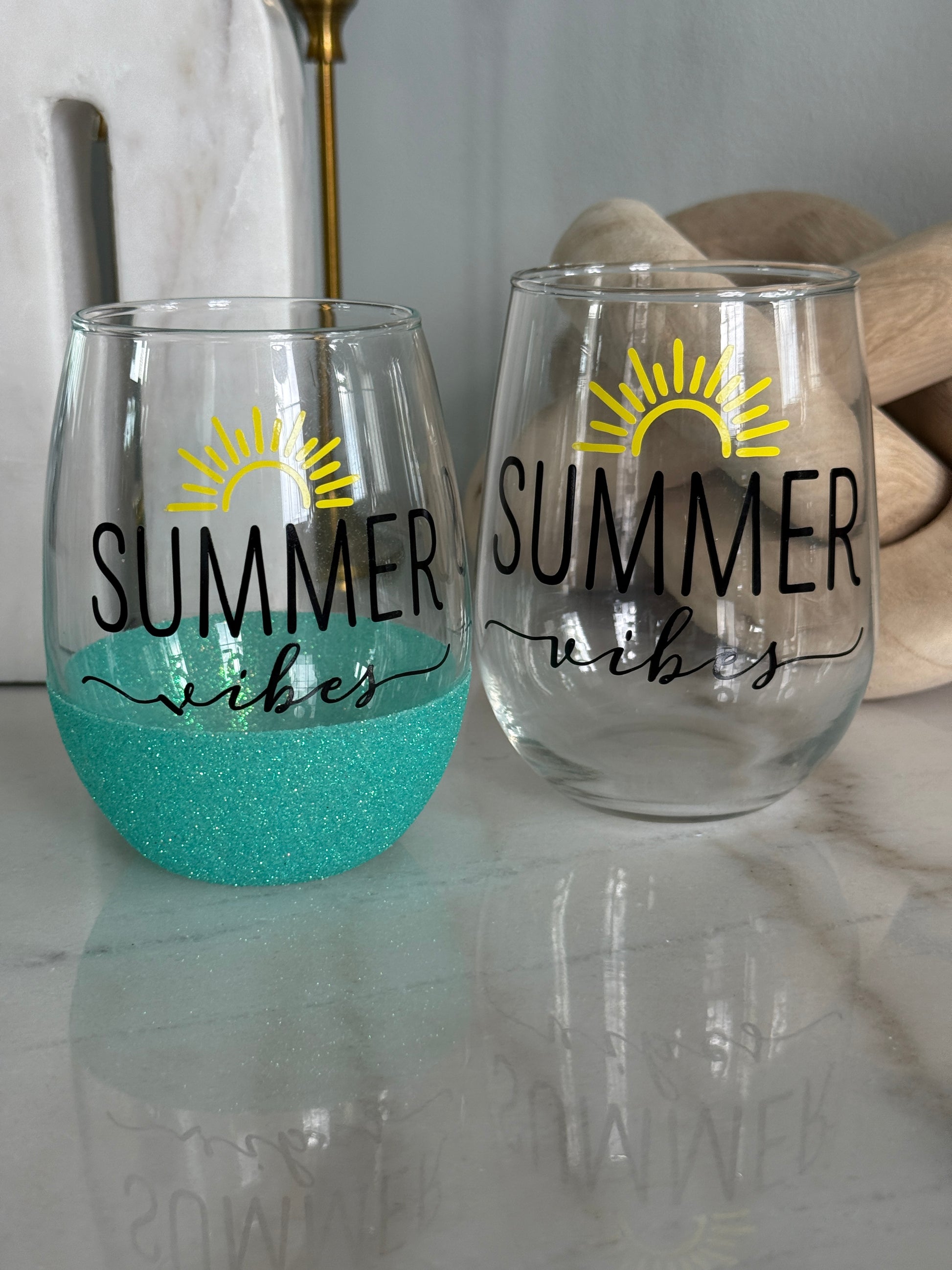 Summer Vibes 2 Stemless Wine Glass