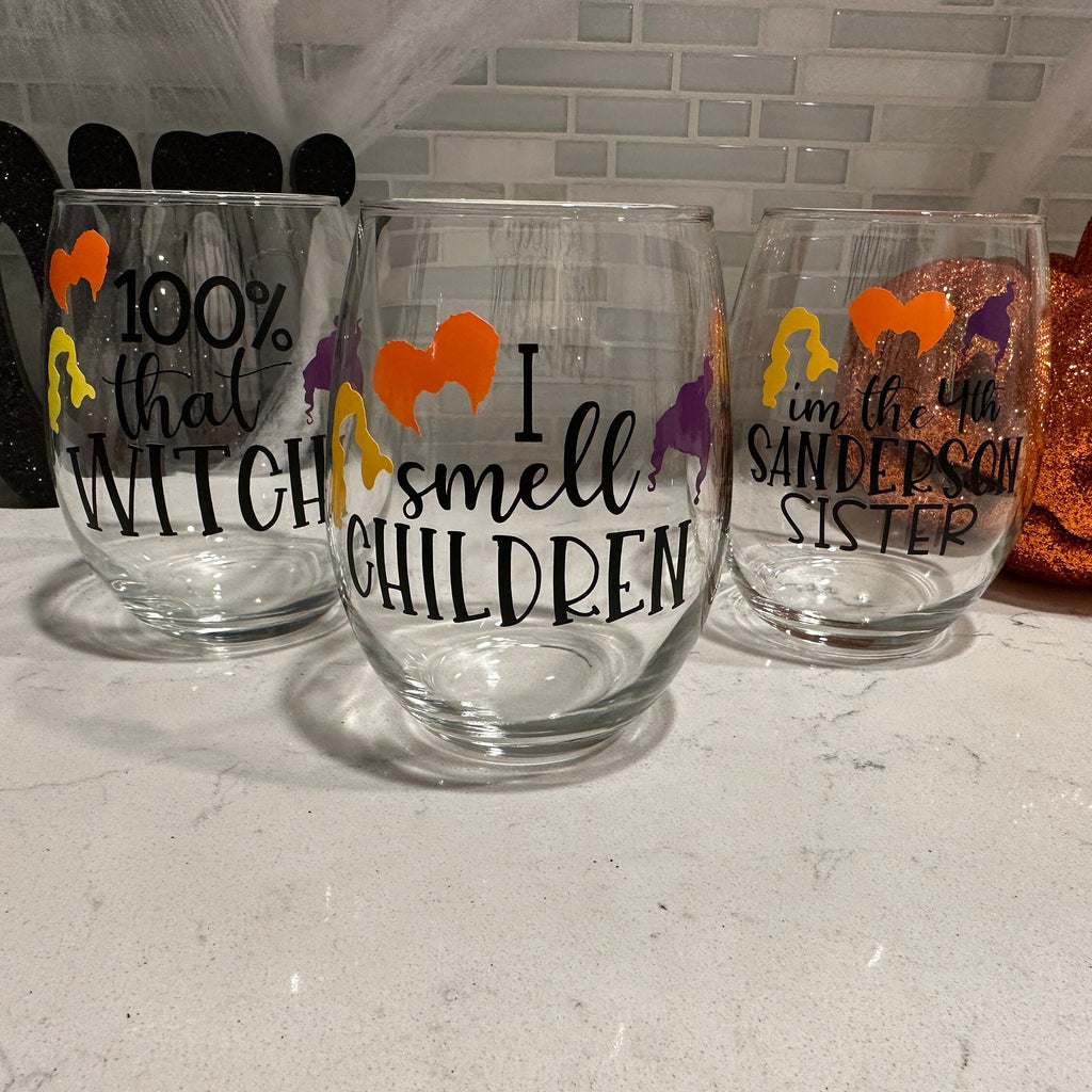 I Smell Children Stemless Wine Glass
