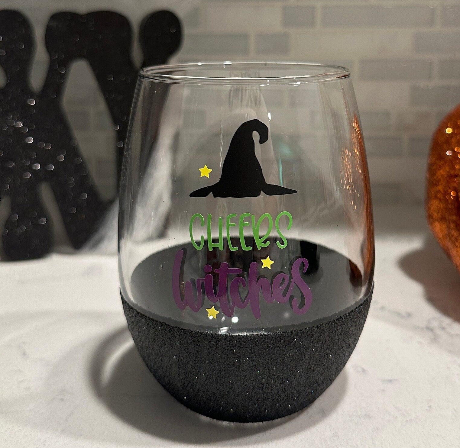 Cheers Witches Stemless Wine Glass
