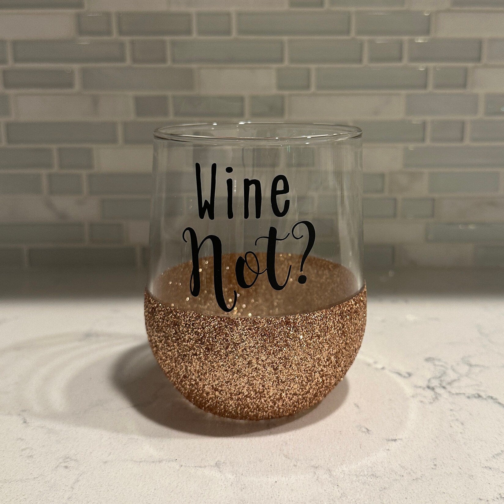 Wine Not? Stemless Wine Glass