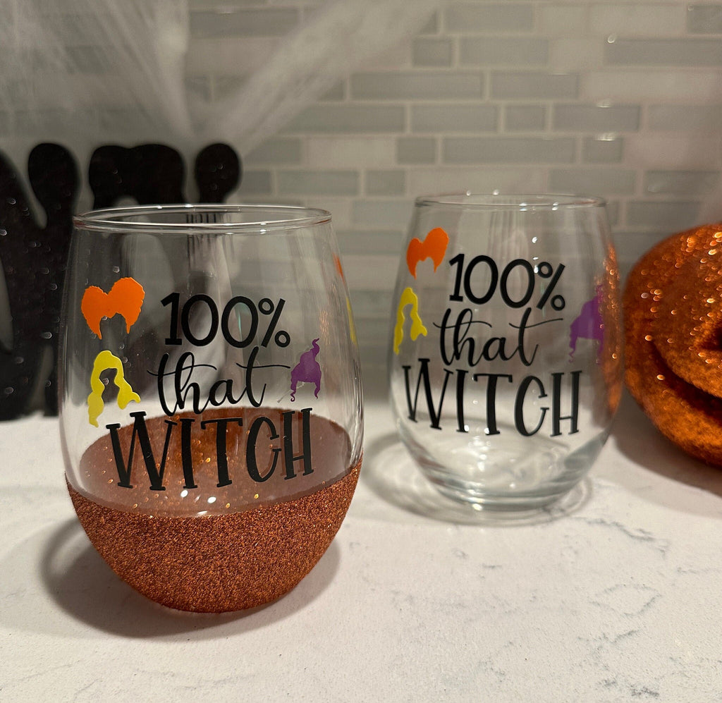 100% that Witch Stemless Wine Glass