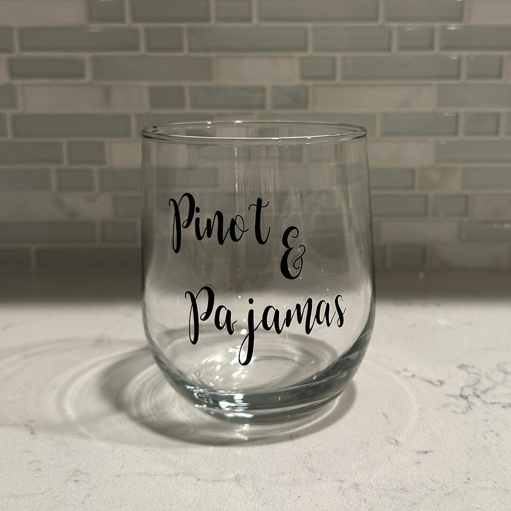 Pinot & Pajamas Stemless Wine Glass