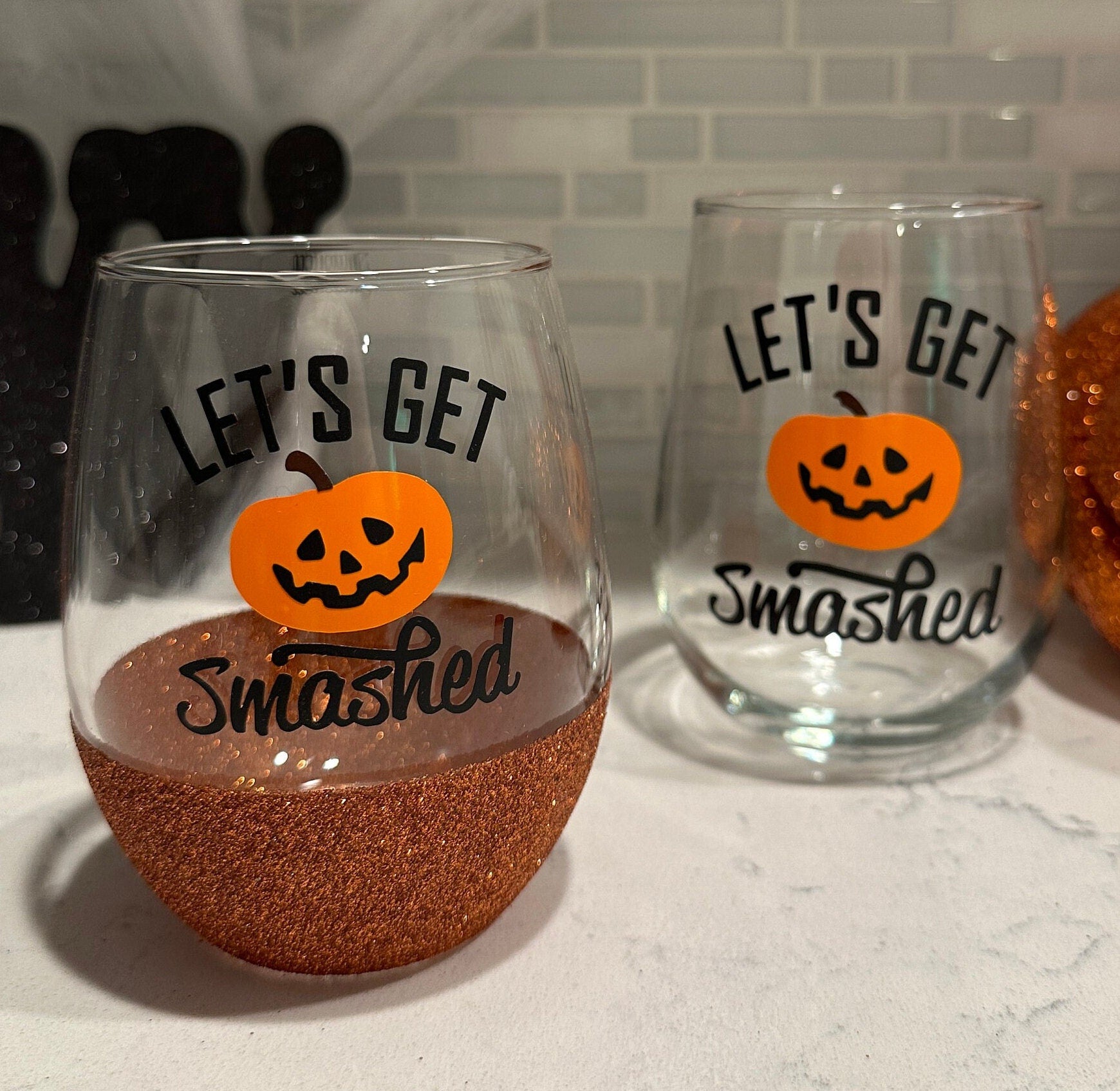 Let’s Get Smashed Stemless Wine Glass
