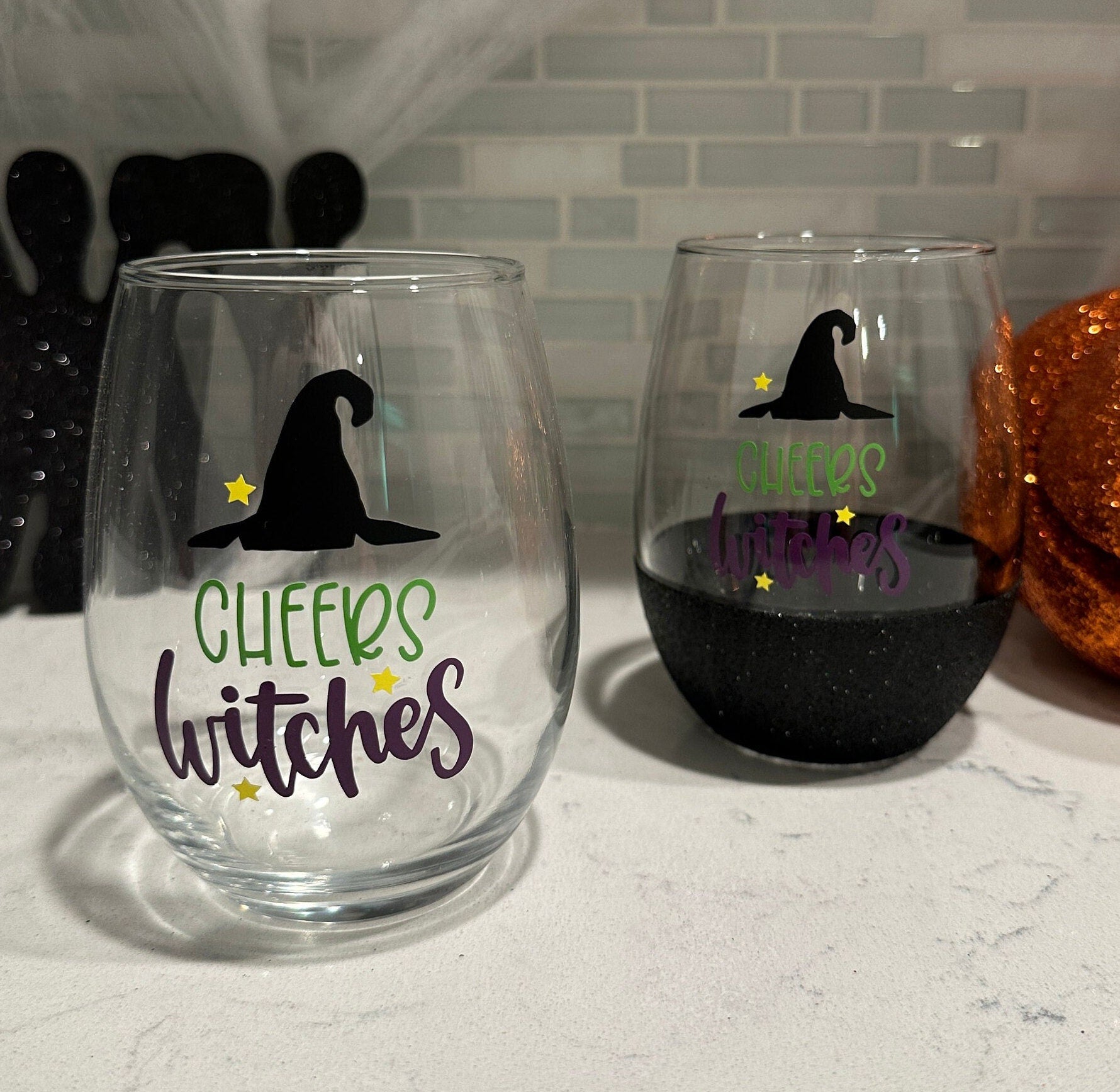 Cheers Witches Stemless Wine Glass